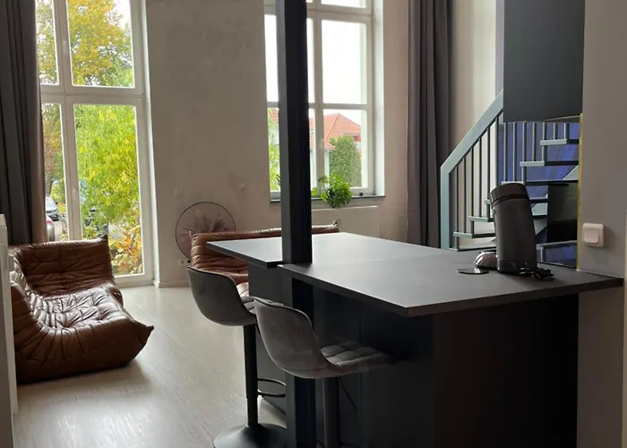 Duplex Loft Mit Garten Lägenhet Magdeburg